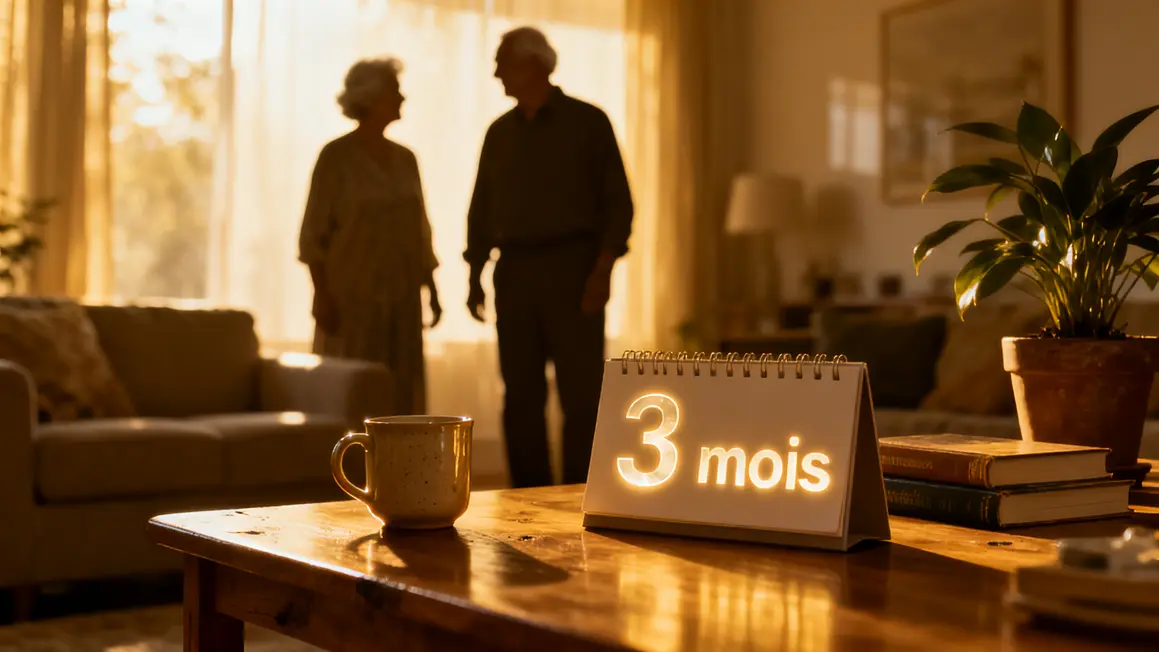 Couple senior salon trois mois début de relation