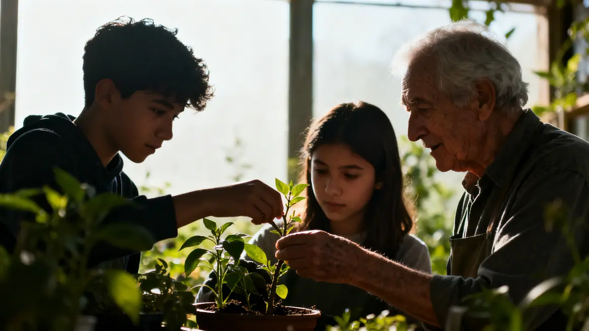Seniors jeunes atelier jardinage partage declic