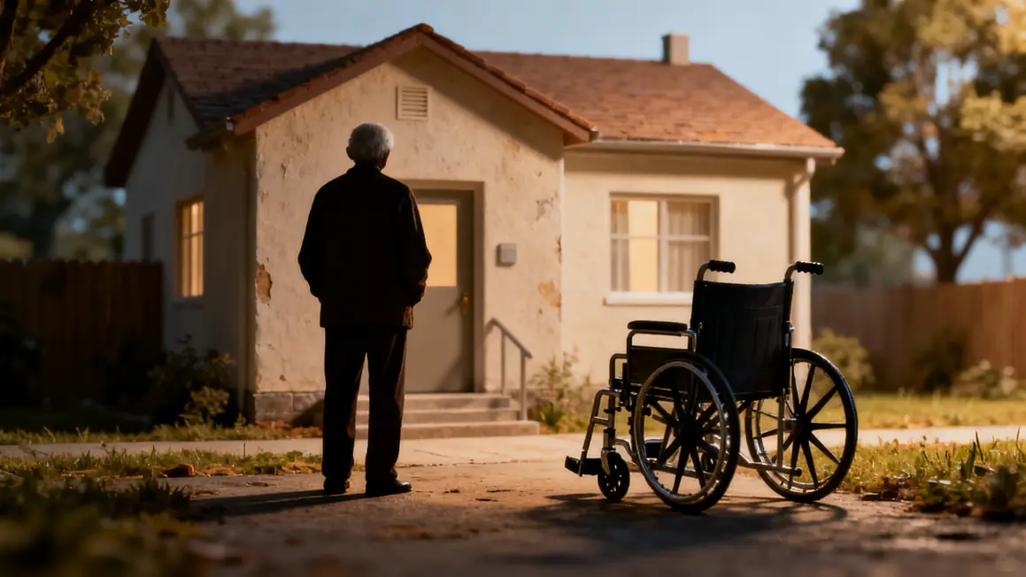 personne âgée accès maison retraite fauteuil