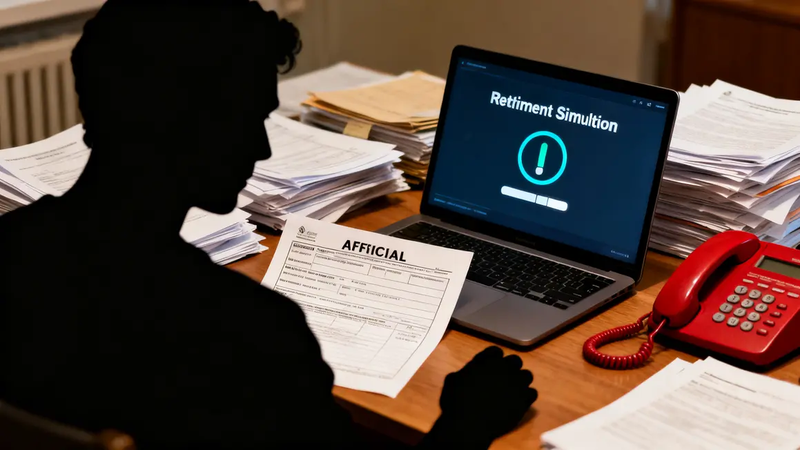 Bureau désordre retraite simulateur attente