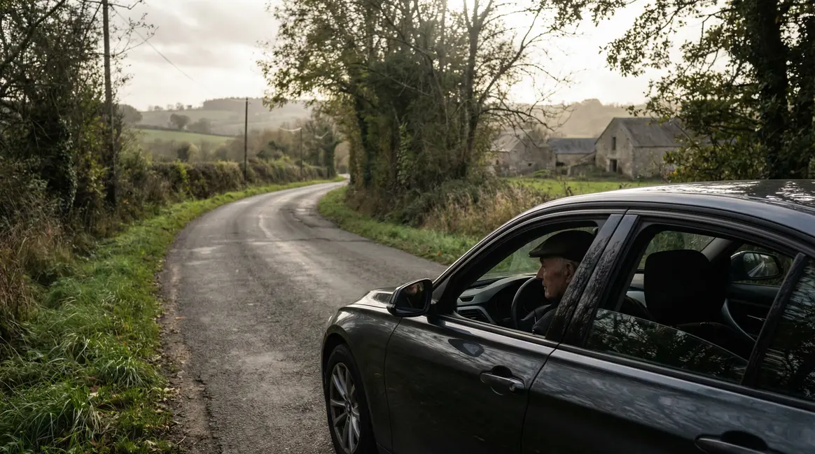 Senior au volant campagne permis de conduire