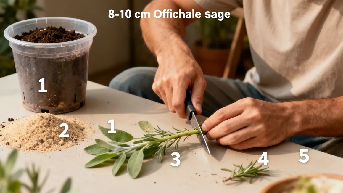 Bouturage sauge officinale étapes en images