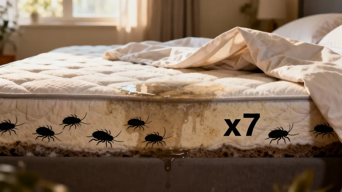 Coupe matelas acariens humidité prévention
