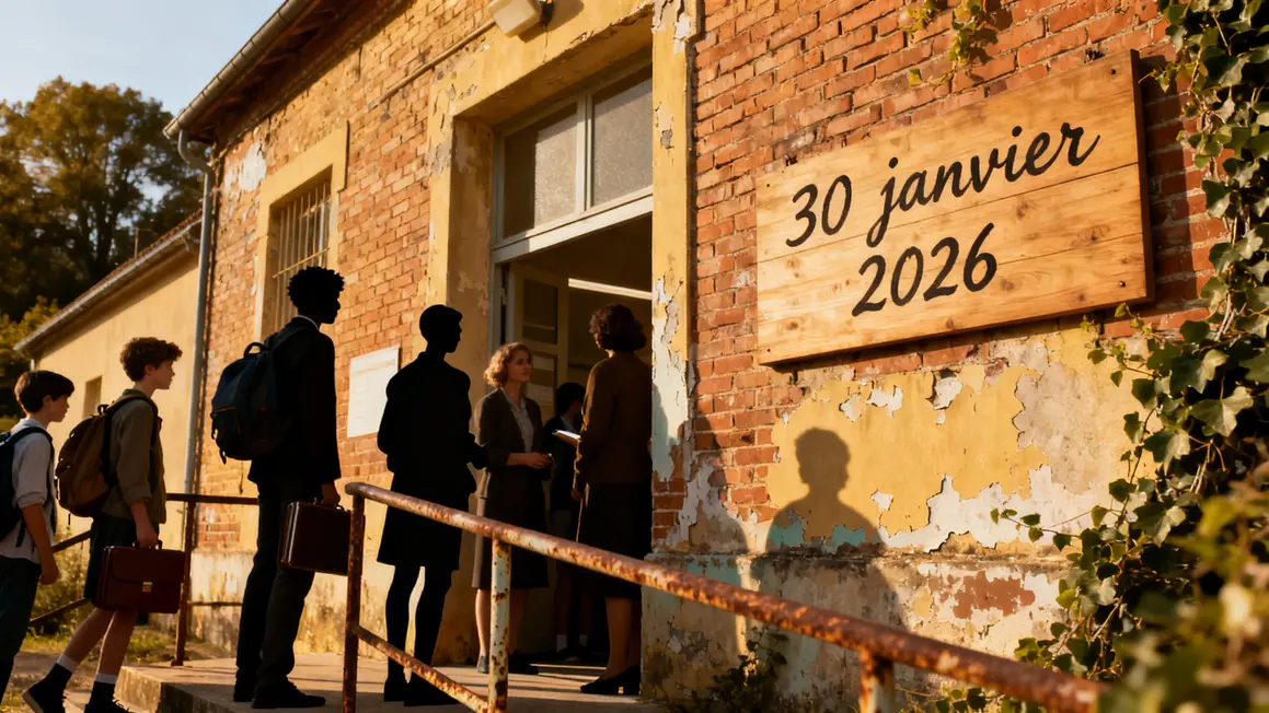 College rural départ Bruno Chauvet cérémonie