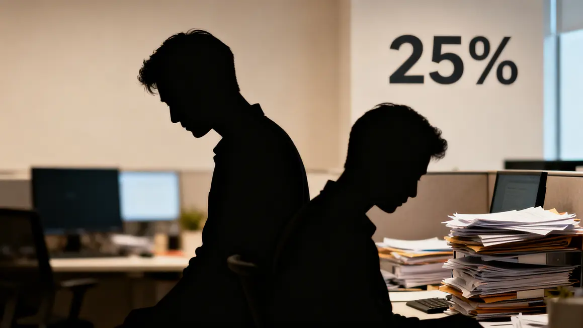 Fatigue au bureau surcharge 25%