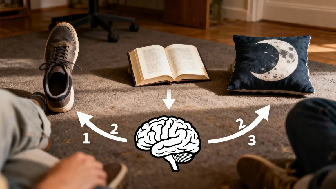 Icônes marche livre coussin boostent cerveau