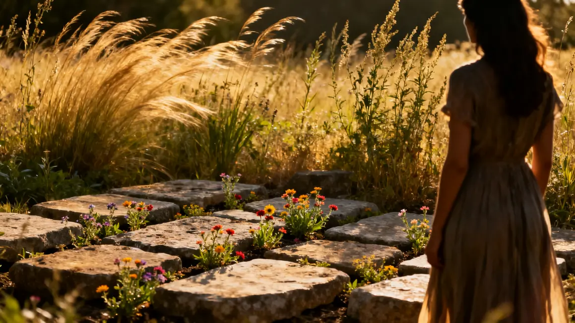Herbes folles et fleurs colorées dans jardin réensauvagé