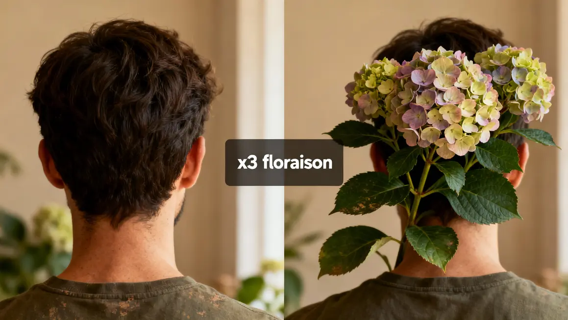 avant apres hortensia x3 floraison chiffre