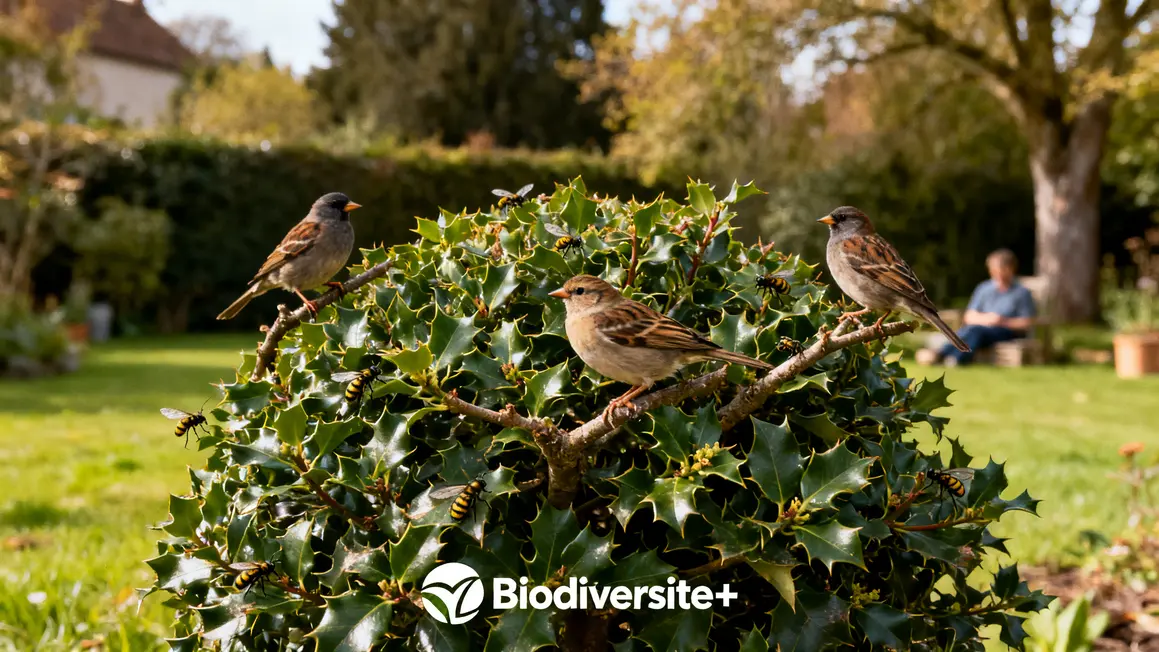 Houx jardin refuge oiseaux biodiversité