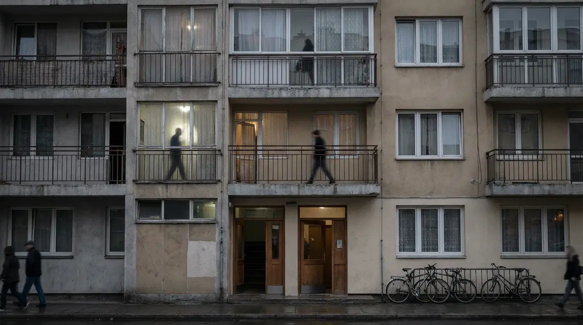 immeuble copropriete ambiance inquietude silhouettes habitants