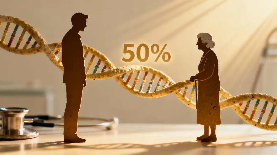 adn 50 pourcent impact genetique