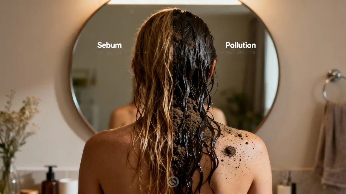 cheveux seches mouilles sebum pollution cycles capillaires