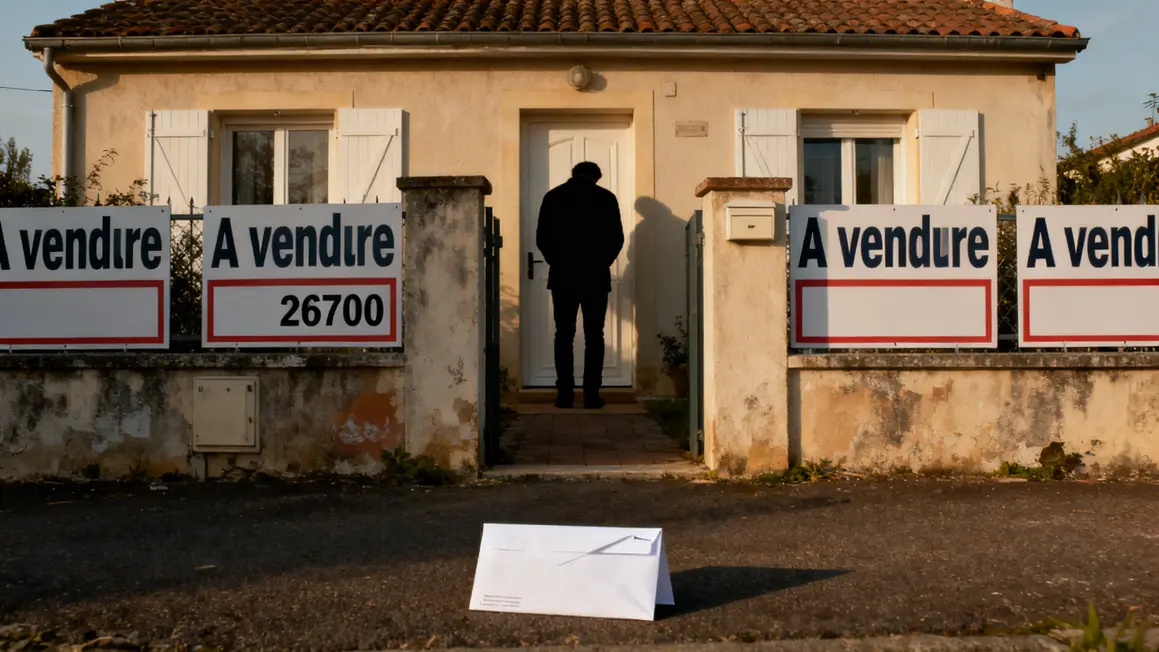 Maison familiale panneaux à vendre dette aide sociale 26700