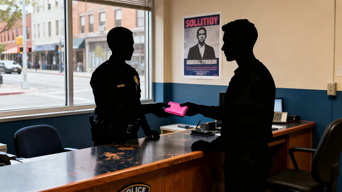 police échange portefeuille rose solidarité