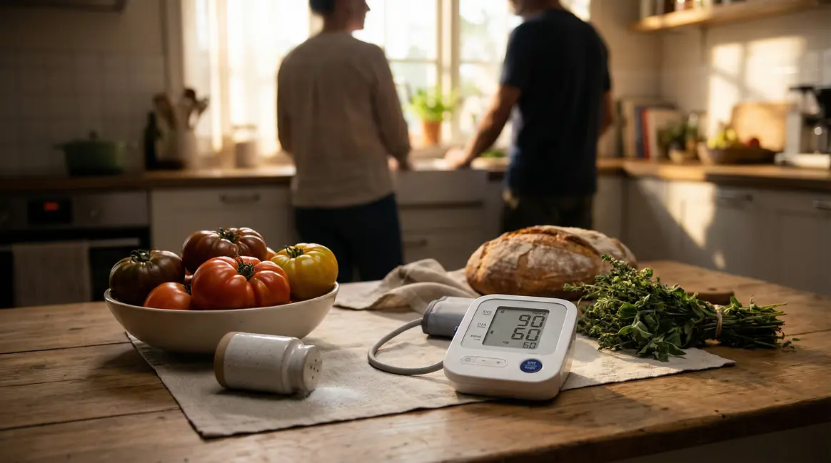 Aliments frais moins de sel et pression arterielle basse