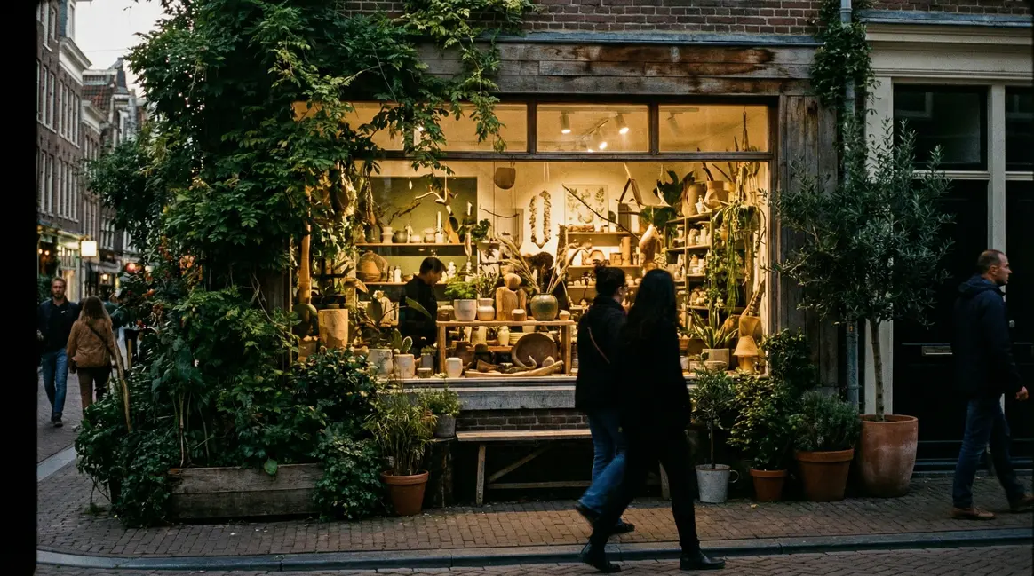 Magasin Nature et Decouvertes paisible dans rue urbaine