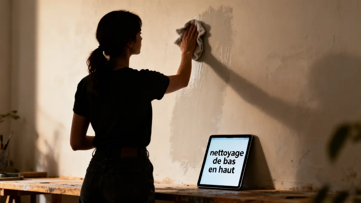 Nettoyage mur bas en haut astuce