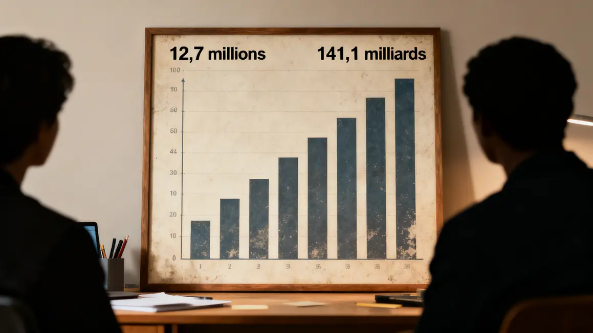 graphique montant 12,7 millions 141 milliards silhouettes plan epargne retraite