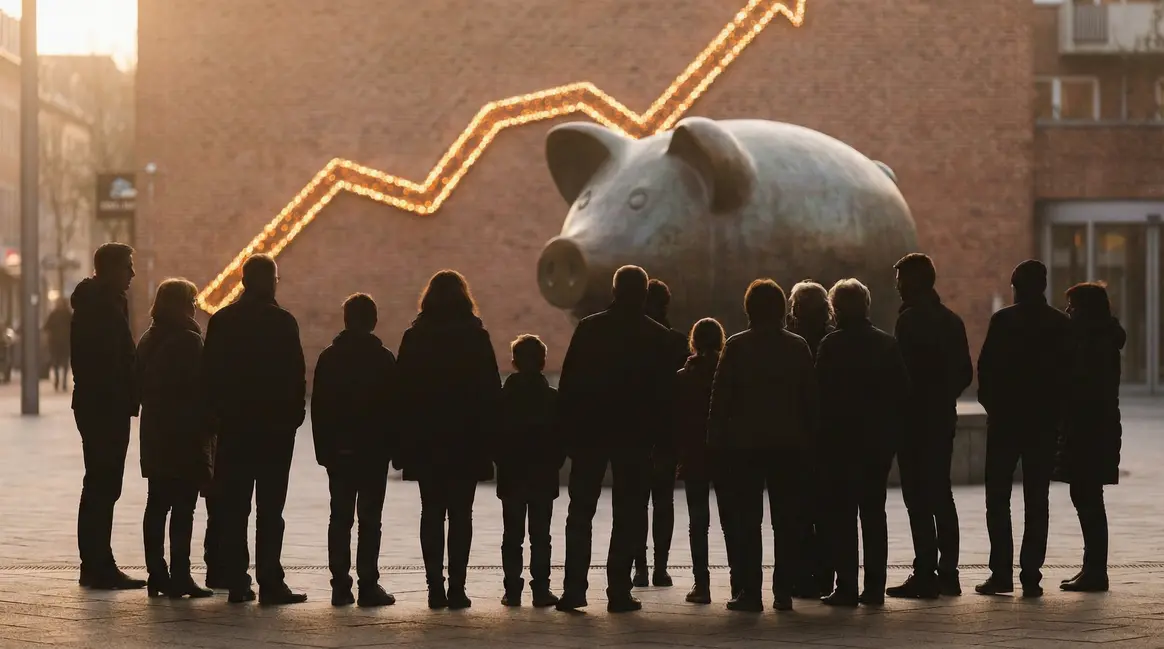 groupe silhouettes devant tirelire sur graphique croissant plan epargne retraite