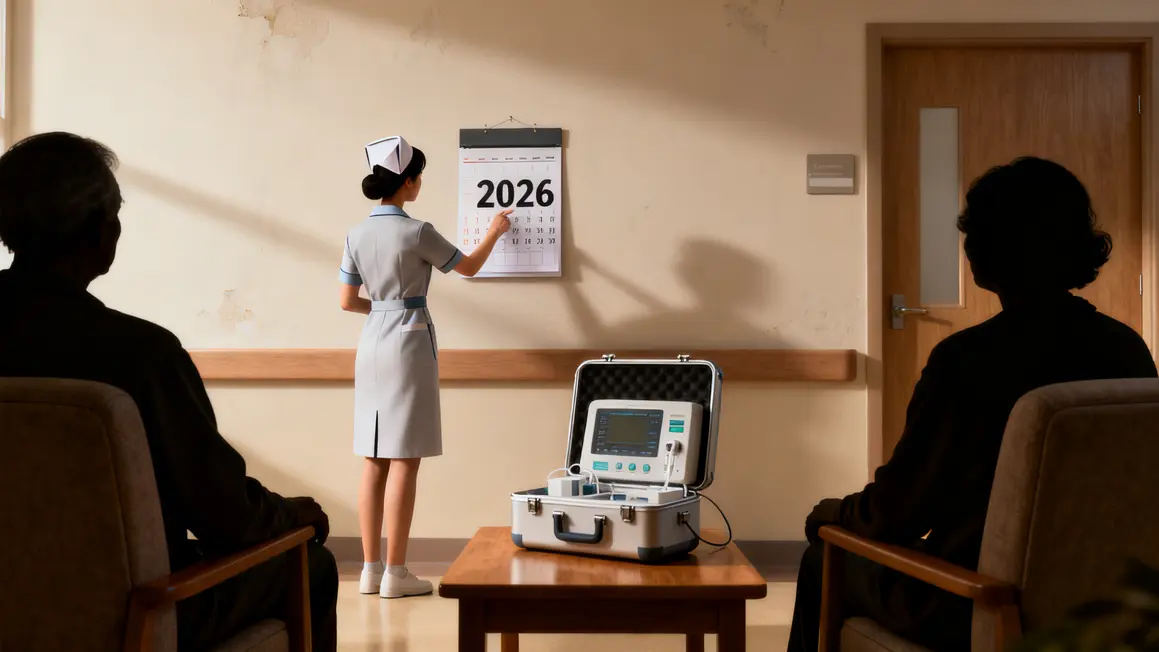 Infirmière calendrier labo portatif EHPAD biologie médicale
