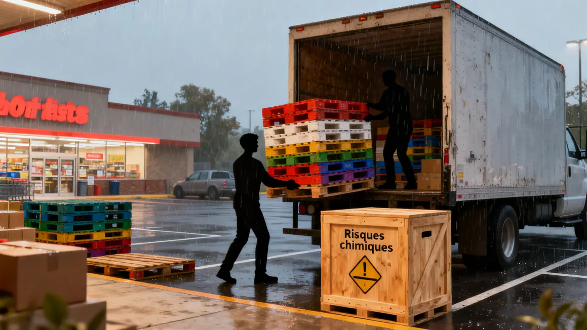 Chargement palettes risques chimiques chauffage
