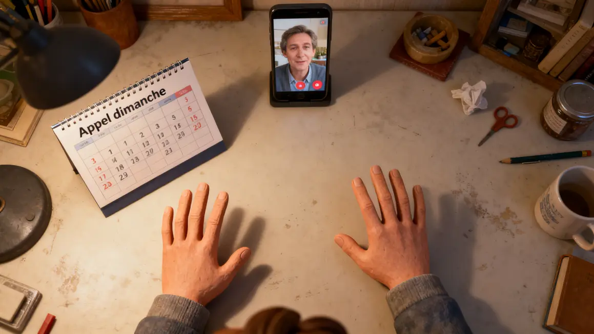appel vidéo parent enfant adulte moments ordinaires