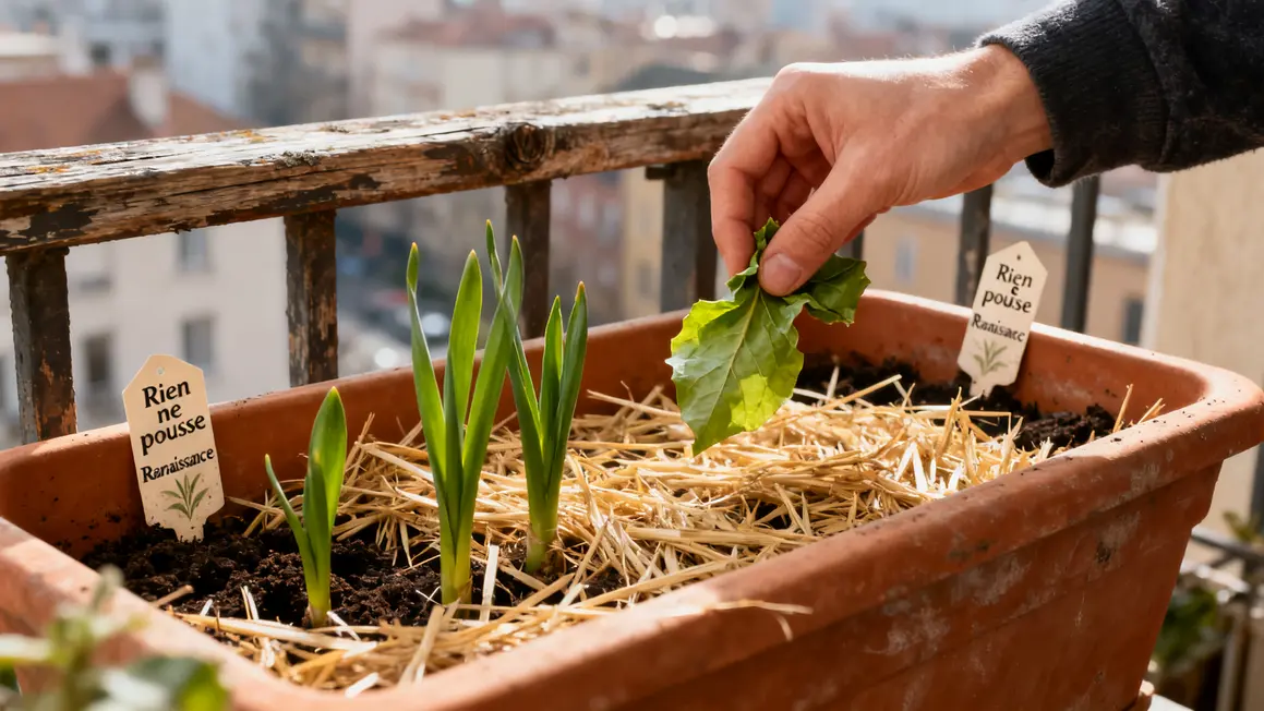 livèche renaissante sur balcon printemps