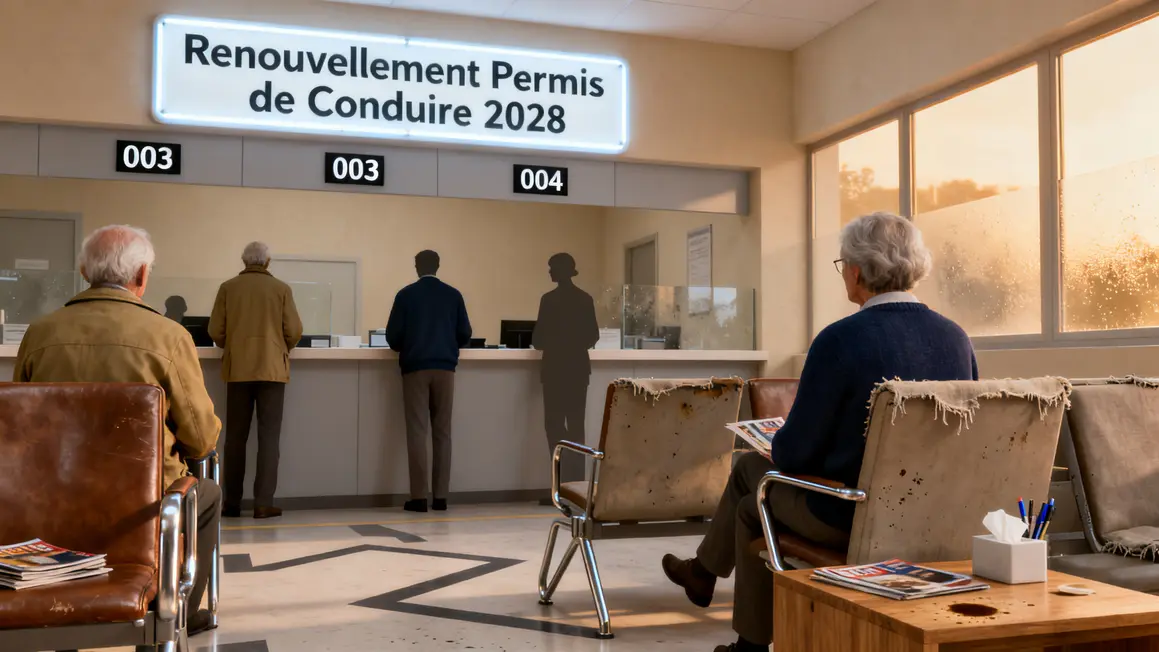 File seniors salle attente renouvellement permis