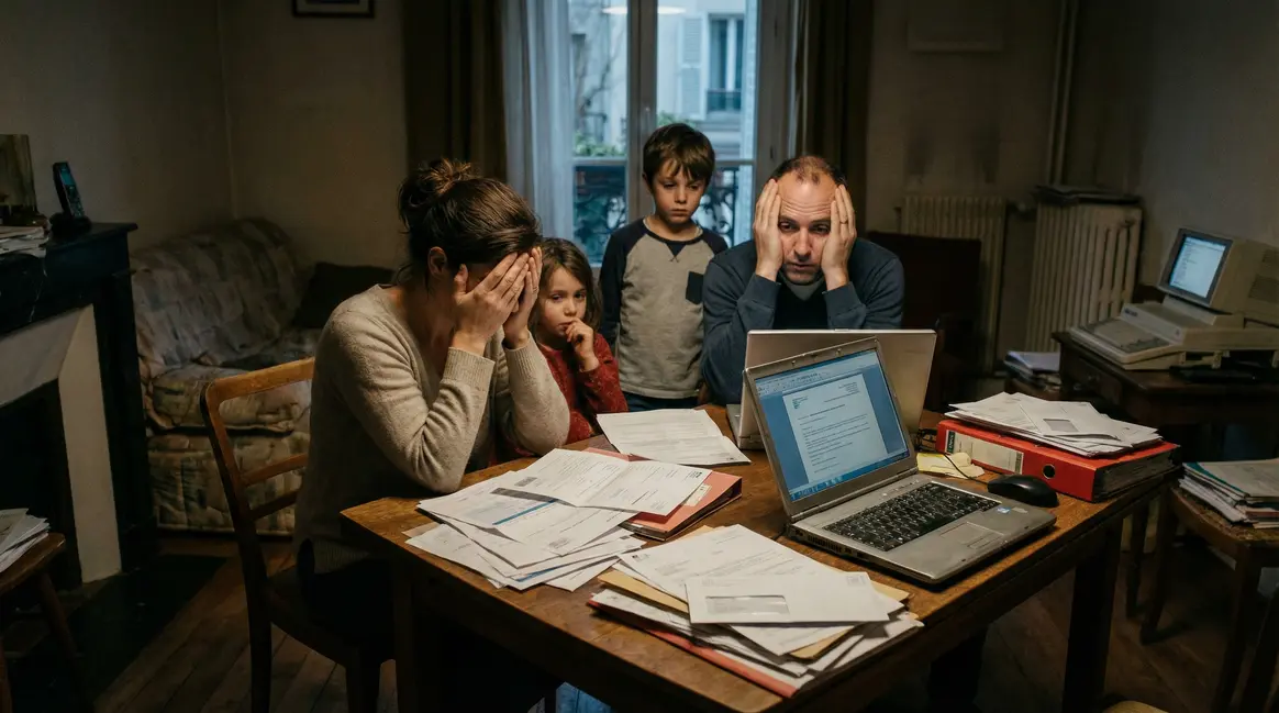 famille anxieuse crise sociale retards indemnites