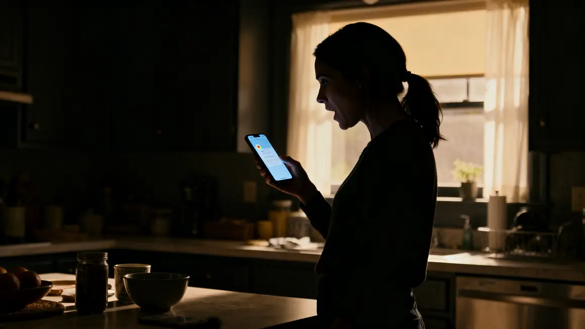 revelation aidant notification smartphone cuisine sombre