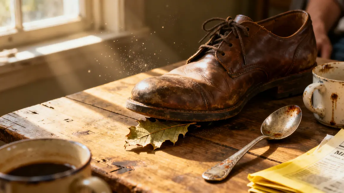 rituel ancien feuille de laurier chaussure