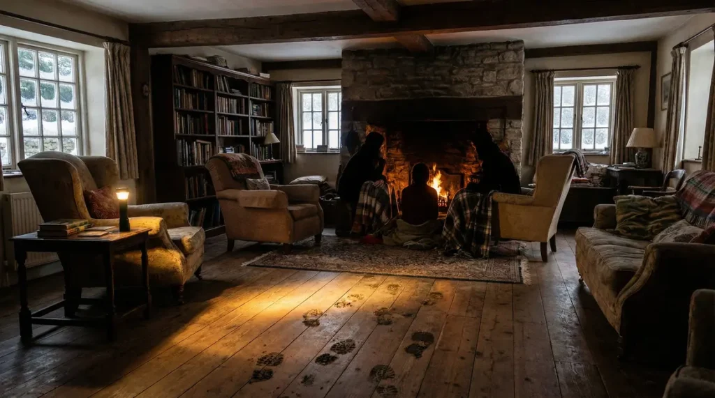Salon ancien hiver traces nuisibles