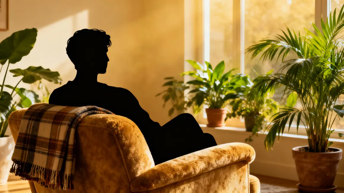Salon apaisant foyer silhouette detente