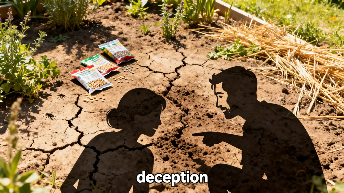 déception jardin terre craquelée sachets graines