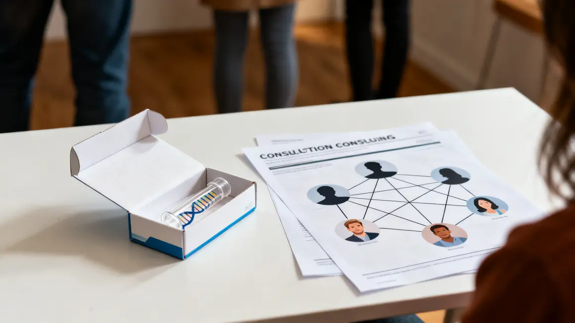 Test ADN anonymes correspondances génétiques sur table
