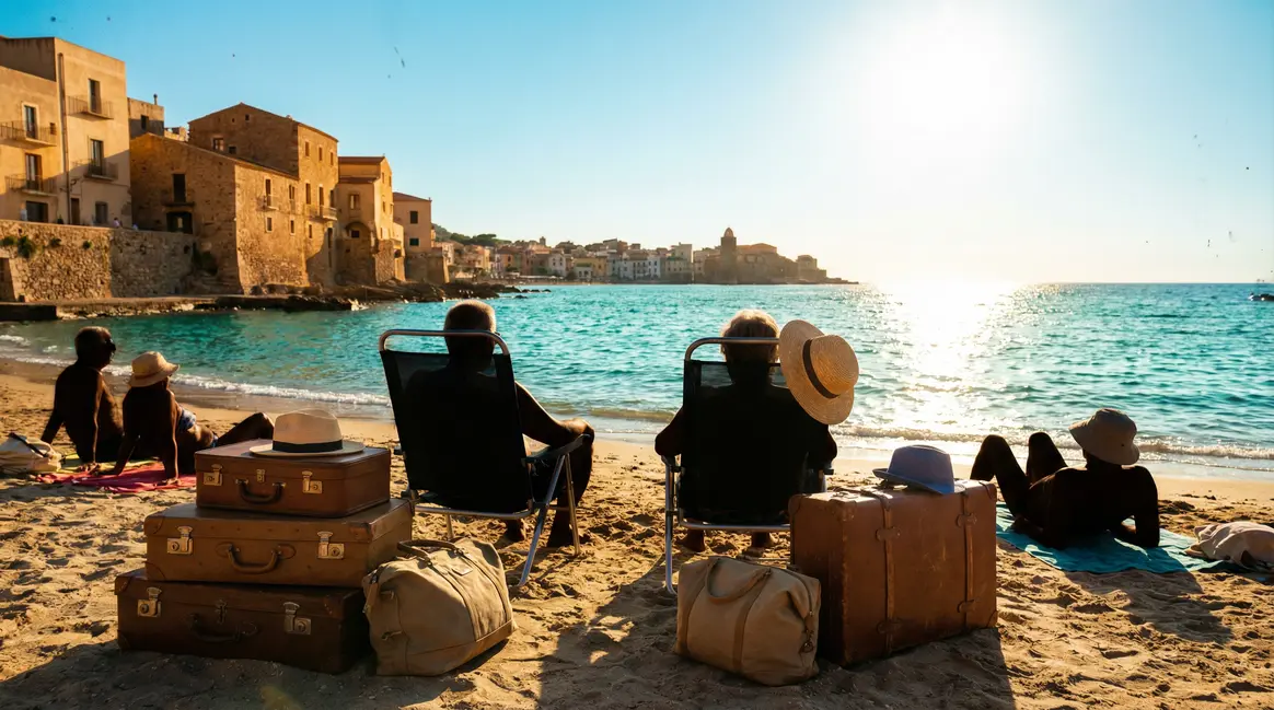 Seniors valises plage Mediterranee retraite soleil loyer accessible