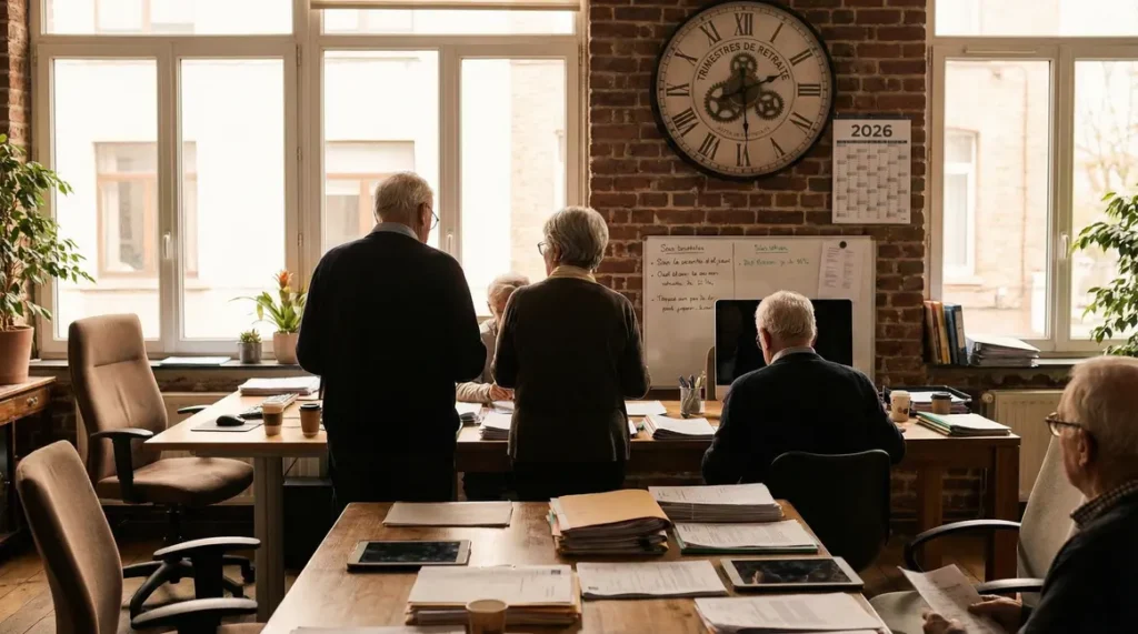 seniors rachat trimestres retraite devant documents