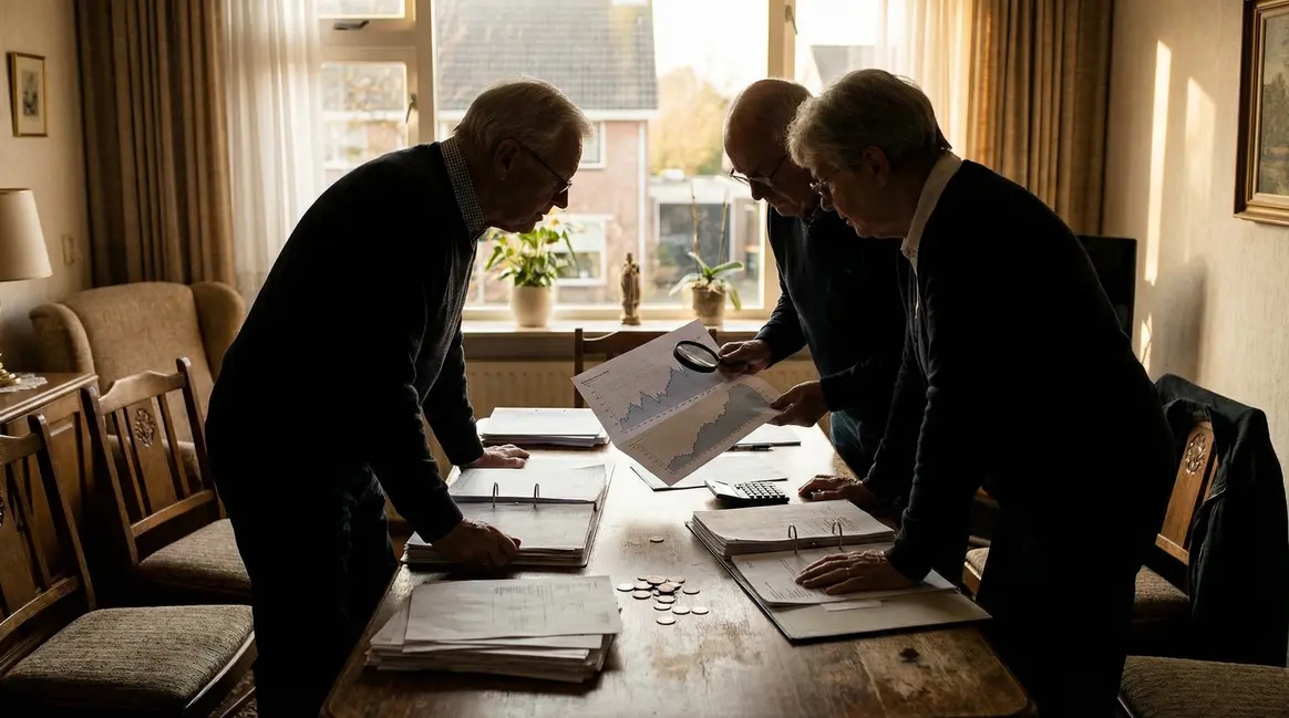 Seniors analysant leur stratégie d'épargne