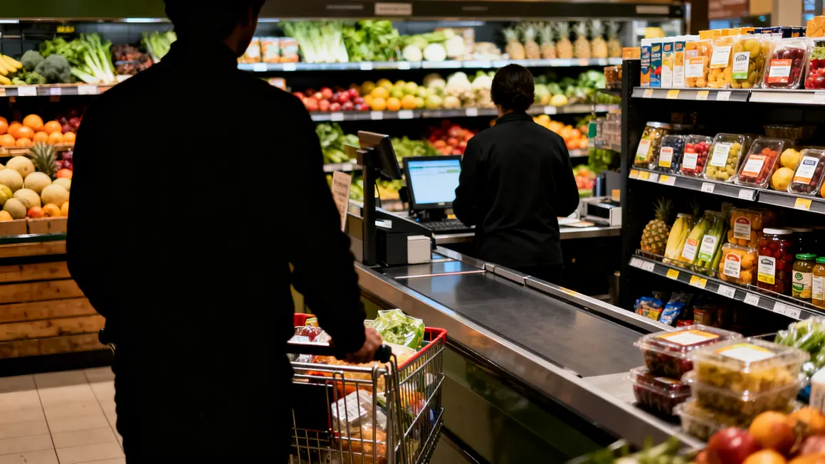 personne supermarché panier tickets restaurant