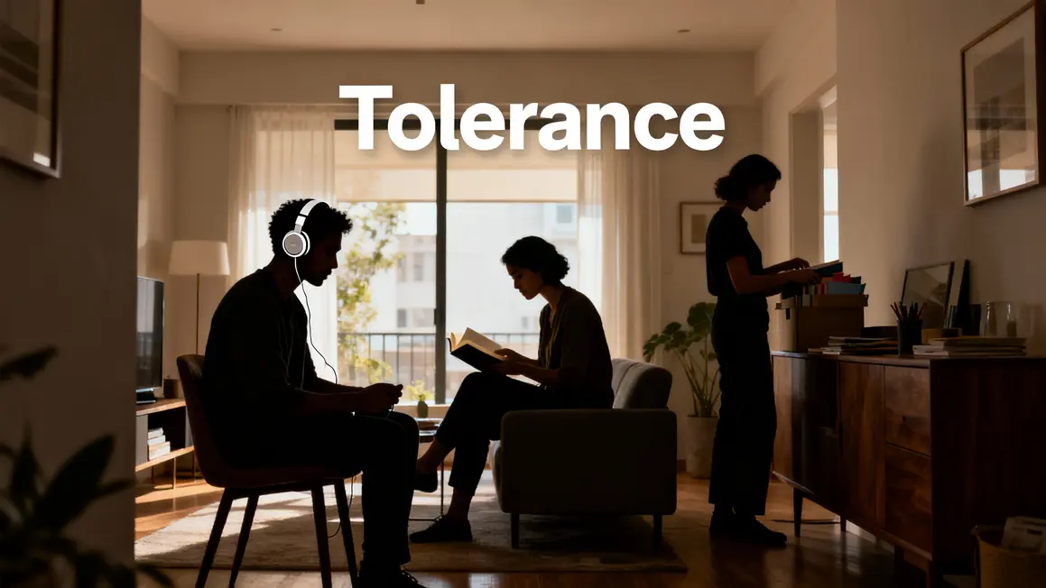 Scène calme de tolérance en appartement