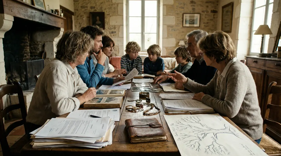 Générations famille autour documents succession