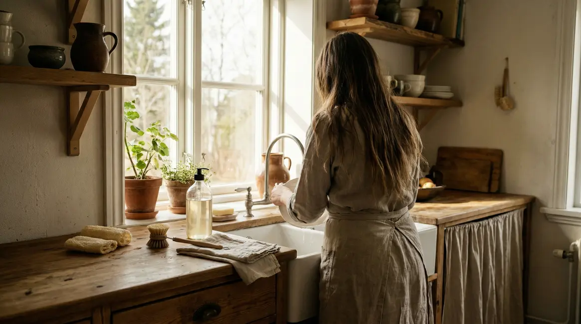 Routine vaisselle liquide vaisselle maison produits naturels