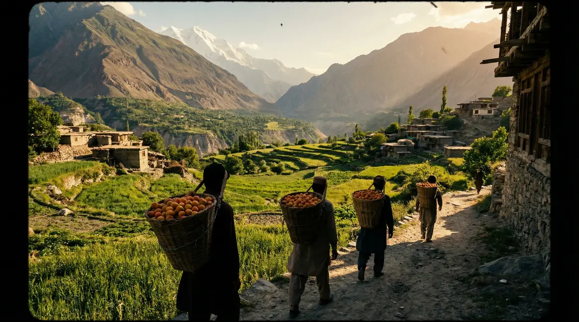 Vallée de Hunza montagne abricots habitants