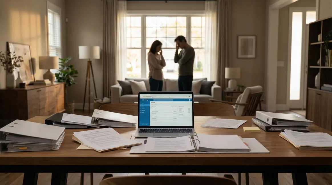 bureau moderne famille virement succession