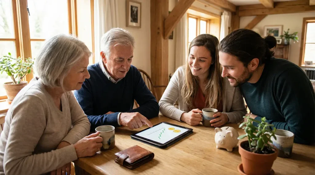Banque en ligne transfert epargne seniors autour tablette