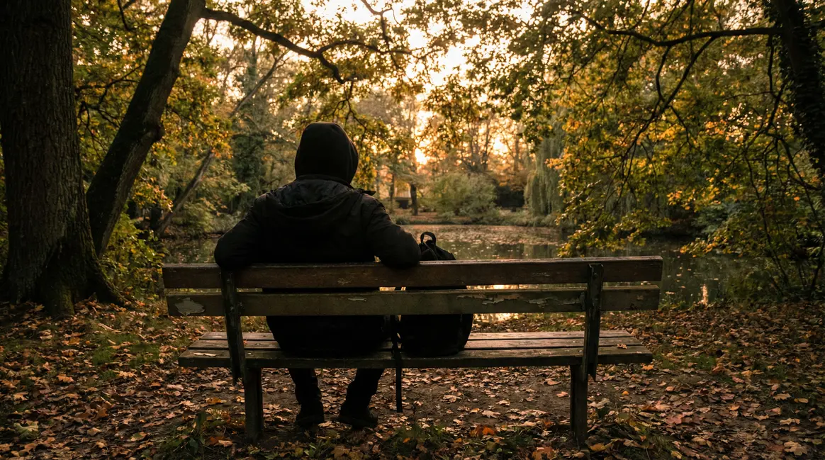 Personne seule sur un banc symbolisant le besoin de solitude