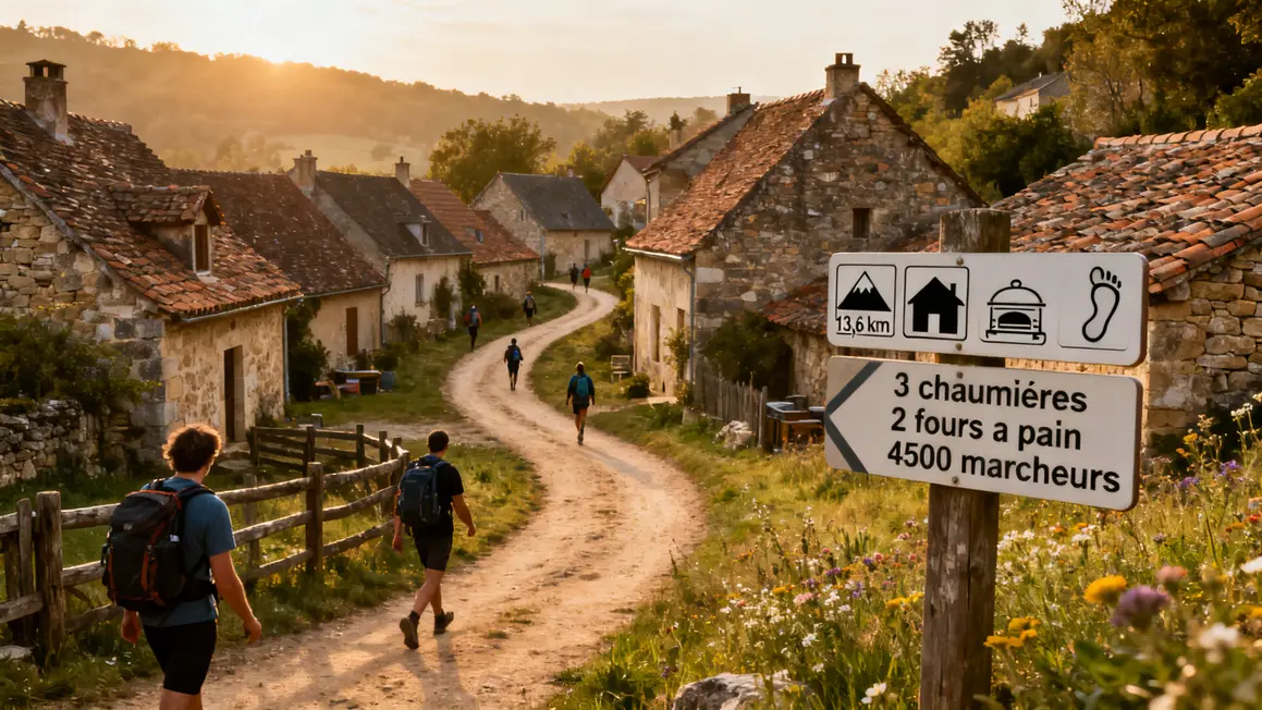 chiffres sentier chaumieres fours pain marcheurs Blavet
