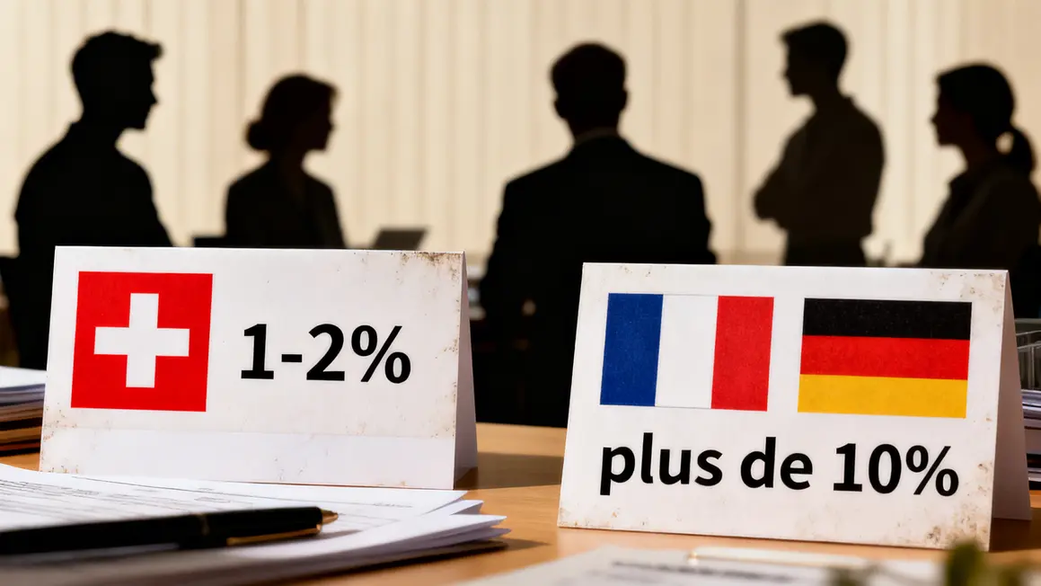 Tableaux taux fraude sociale Suisse France Allemagne