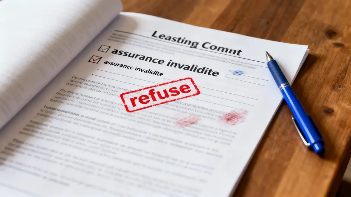 Contrat leasing voiture assurance invalidite refuse Marseille