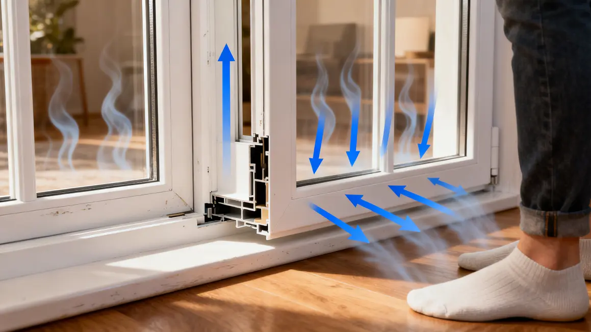 Air froid courant d’air fenêtre PVC moderne